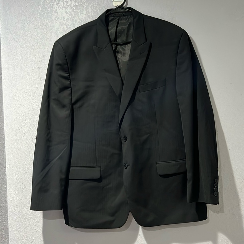 Men’s Collection by Michael Strahan Black Suit Jacket Size 50R, Pre-Owned